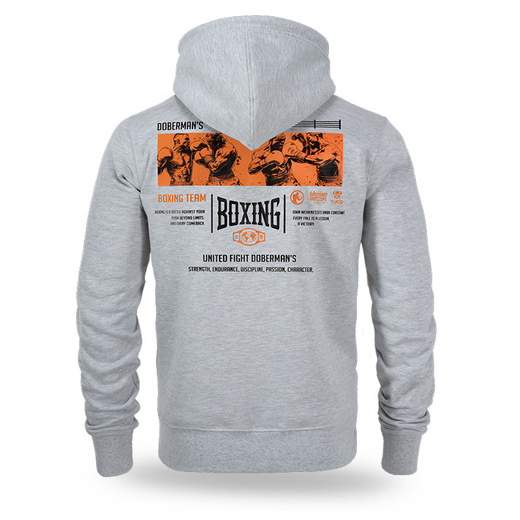 Dobermans Aggressive &quot;COMICS BOXING II&quot; BZ360E Zip-up Hoodie - Gray