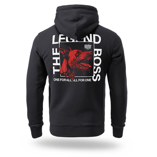 Bluza z kapturem Dobermans Aggressive "THE LEGEND BOSS BK382" - czarna