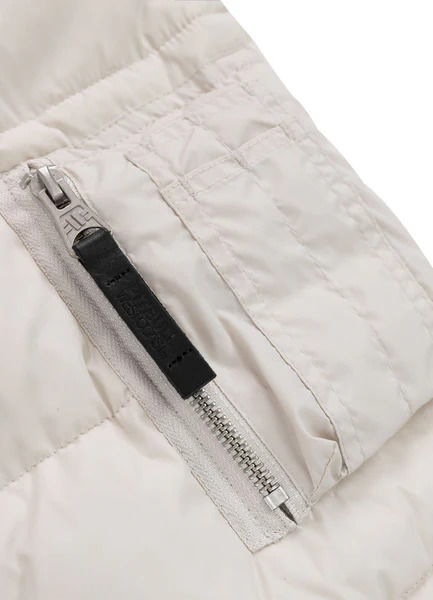 Kurtka zimowa męska z kapturem PIT BULL "GOPHER" - off white