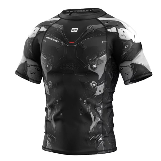 Extreme Hobby | IRON FORCE Men's Short Sleeve Rashguard - White