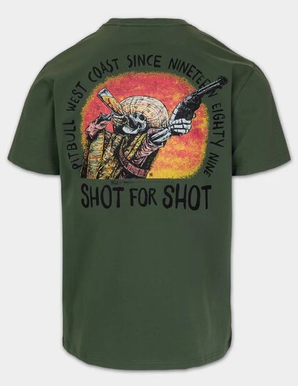 Koszulka męska PIT BULL "SHOT FOR SHOT" - ciemny zielony