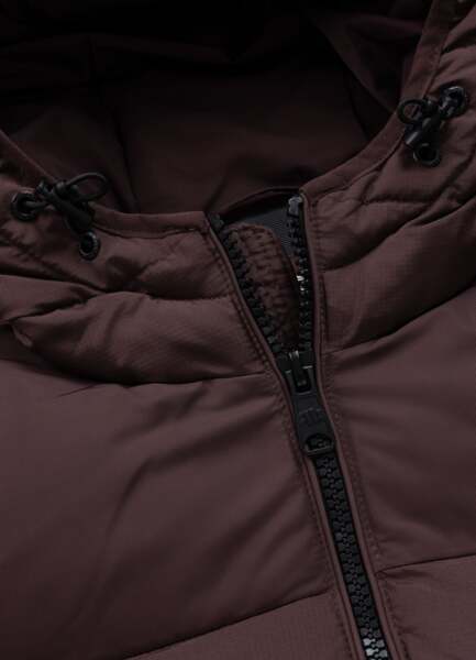 Kurtka zimowa pikowana z kapturem PIT BULL "DILLON" - bordowy