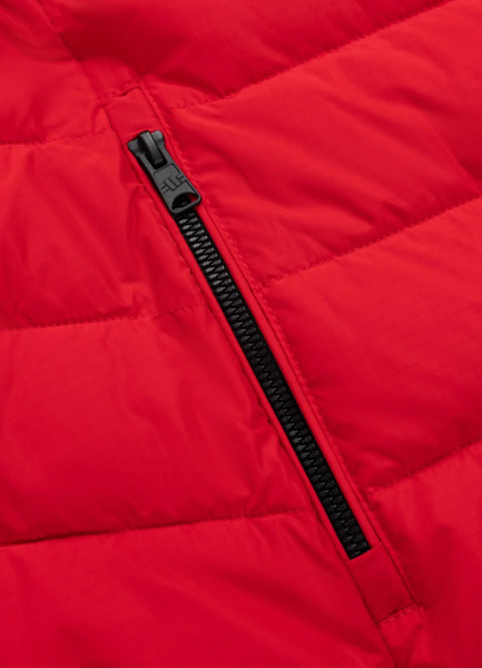 PIT BULL "SEACOAST III" quilted winter jacket with hood - red