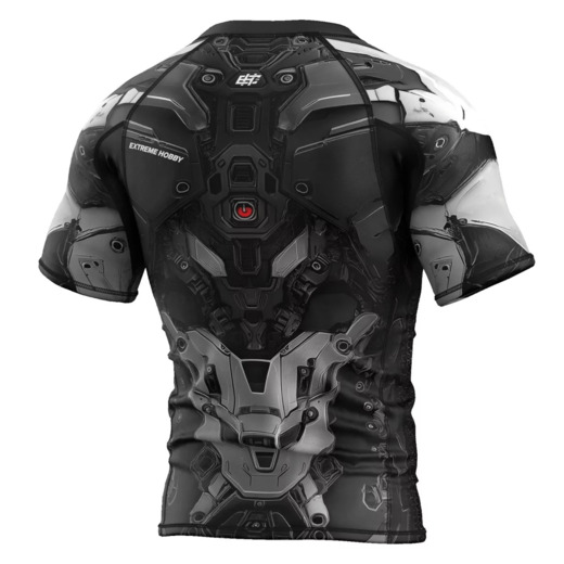Extreme Hobby | IRON FORCE Men's Short Sleeve Rashguard - White