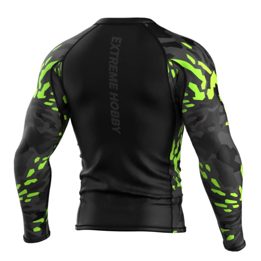 Longsleeve rashguard Extreme Hobby | Black Panther - czarny/limonka