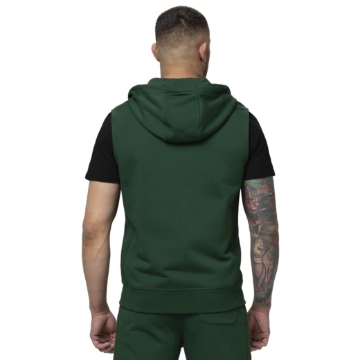 PIT BULL "BADGER" Zip-Up Hooded Vest - Green