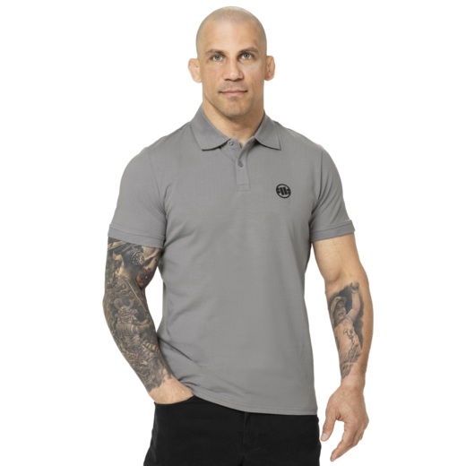 PIT BULL Jersey 210 "Logo" Polo Shirt - Gray