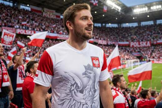 "Polska" football shirt - white