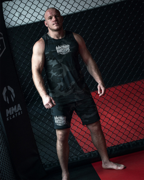 Spodenki bawełniane Doberman’s Aggressive ''Small Logo'' SP316A - czarne