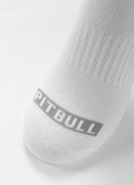 Skarpety Pad PIT BULL Logo cienkie 3-pak - biały