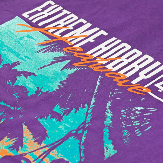 Koszulka T-shirt męski Extreme Hobby "HEATWAVE" - fioletowy