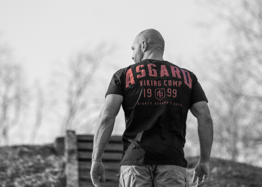 Longsleeve Dobermans Aggressive "MIGHTY ASGARD'S" LS363 - granatowy