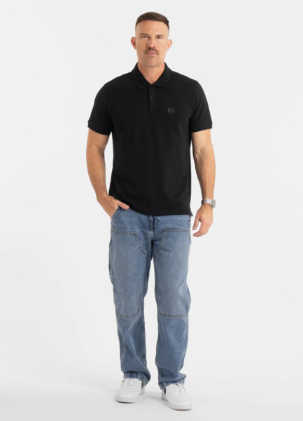 Koszulka Polo Pique PIT BULL REGULAR - czarny