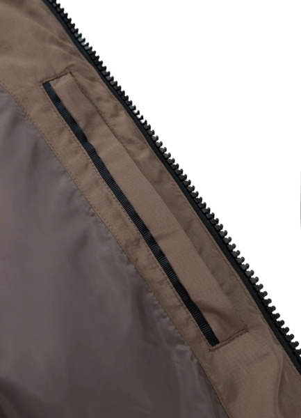 Kurtka zimowa męska z kapturem PIT BULL "HIDDEN" - brązowy/beżowy