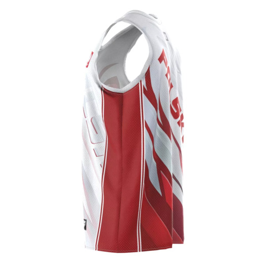 Tank top koszykarski męski Extreme Hobby "POLSKA ULTIMATE" - biały