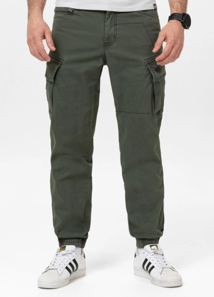 Spodnie PIT BULL Jogger bojówki męskie "SCOTT" - oliwkowy