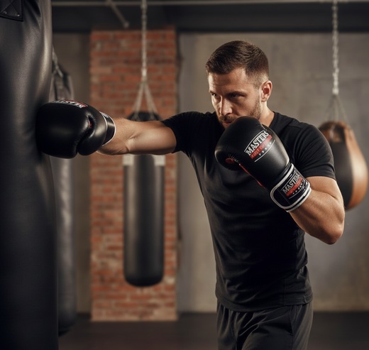 Boxing gloves Masters RBT-301 black - red