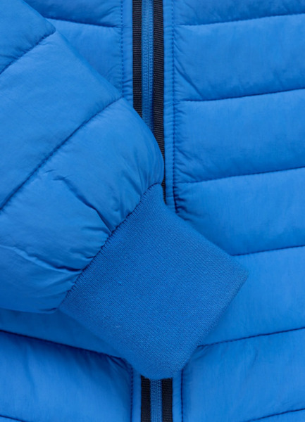 Kurtka zimowa PIT BULL pikowana z kapturem "NAYLOR" - niebieski