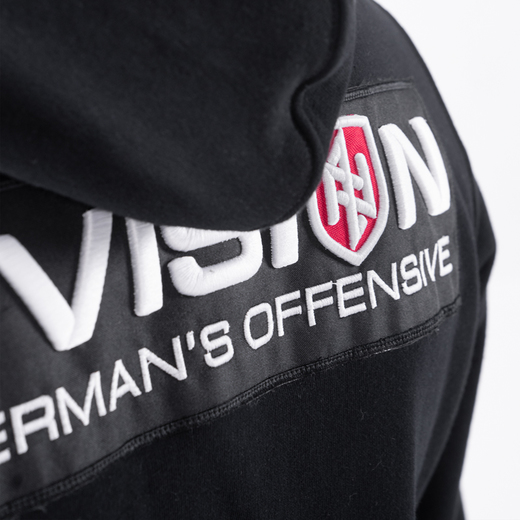 Bluza z kapturem rozpinana Dobermans Aggressive "Bane Division BZM244" - czarna