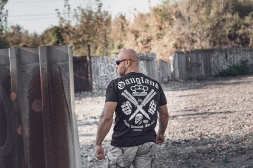 Longsleeve Dobermans Aggressive "ONE CREW GANGLAND" LS384 - granatowy