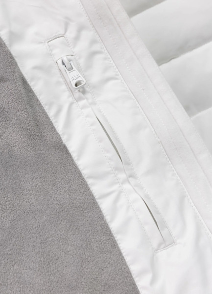 Kurtka zimowa PIT BULL pikowana z kapturem CRESTLINE - off white