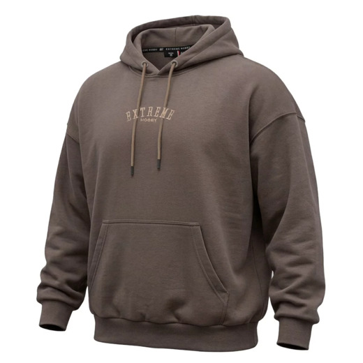 Extreme Hobby "TITLE" Men's Oversized Hoodie - Beige