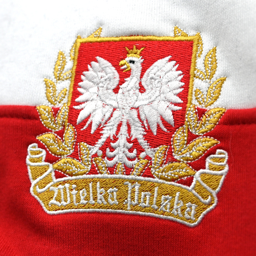 Patriotic sweatshirt with hood stripes Aquila &quot;Polska&quot; - graphite