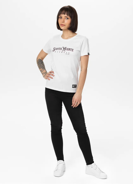 Koszulka damska PIT BULL "SANTA MUERTE ROSE" - biała