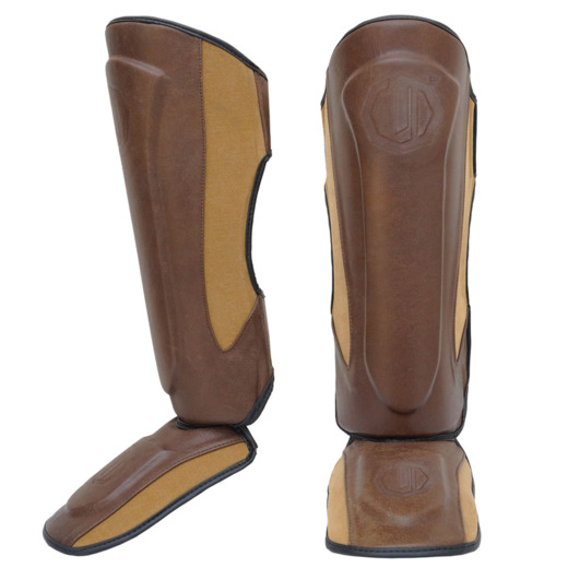 Legion Octagon PRO Oldschool Shin/Foot Protectors - Brown