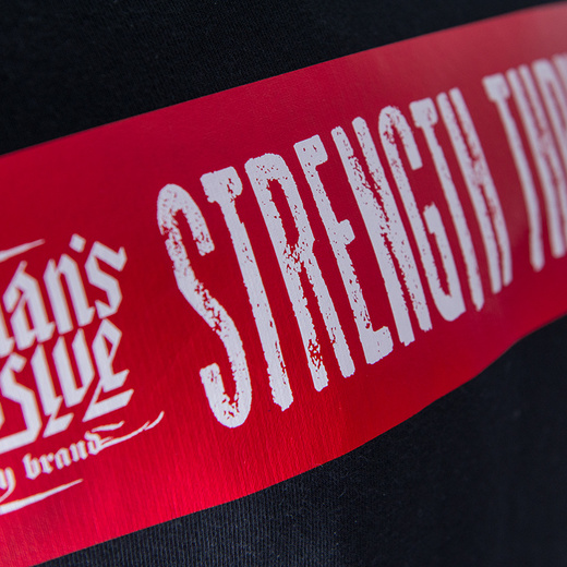 Longsleeve Dobermans Aggressive "STRENGTH THRU OFFENSIVE" LS226" - granatowy