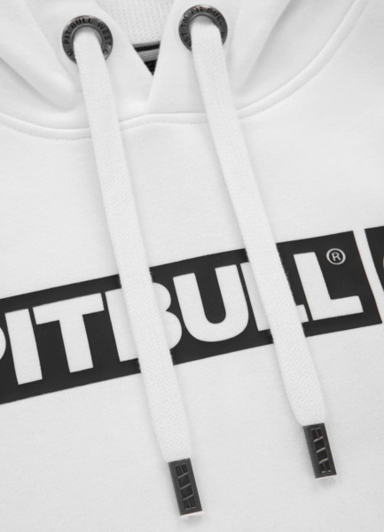Bluza damska z kapturem PIT BULL "Hilltop" - biała