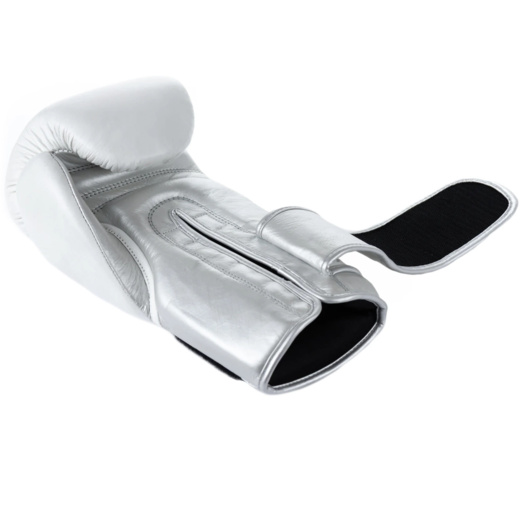 Rękawice bokserskie ze skóry naturalnej wielowarstwowe wypełnienie - PLATINUM - Legacy Series | DBX Bushido B-CR-Silver