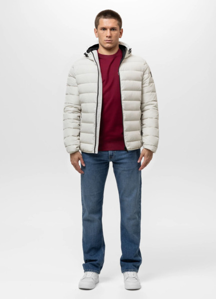 PIT BULL "SEACOAST III" quilted winter jacket with hood - white