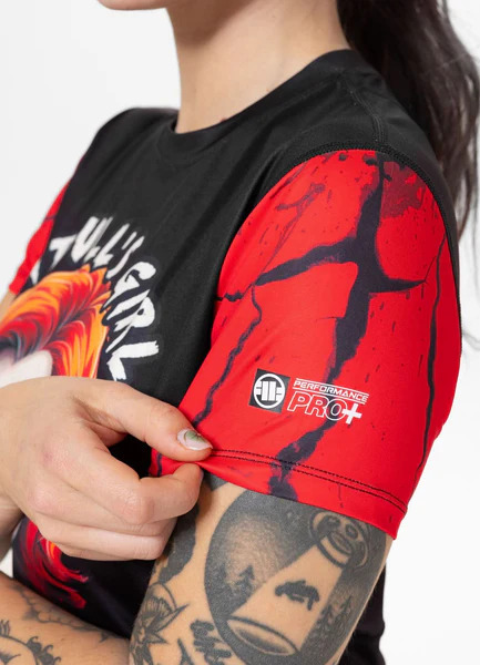 Koszulka sportowa damska Mesh PIT BULL "SWEETIE-CHU" - czarny