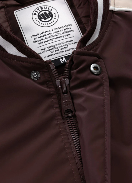 Kurtka przejściowa bejsbolówka PIT BULL "MANOLITO" - bordowy