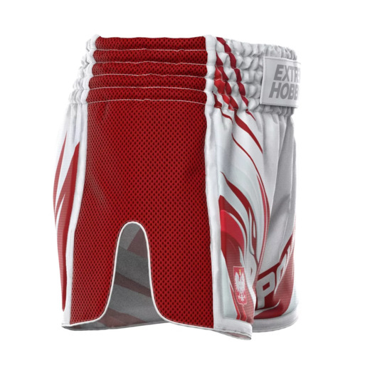 Extreme Hobby Muay Thai Shorts | POLAND ULTIMATE - White