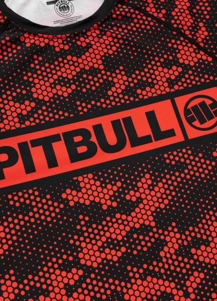 Rashguard longsleeve PIT BULL "HEX CAMO HILLTOP" - czerwony