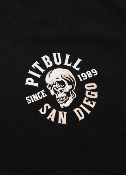 PIT BULL Men&#39;s Loose Fit T-Shirt &quot;SKULL LOGO&quot; - Black