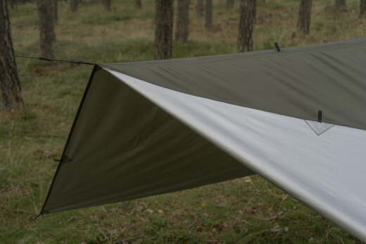 TIGERWOOD Termo Tarp 3×4 m Olive + zawiesia Black Silk