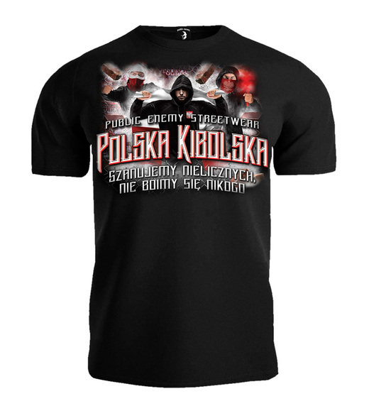 T-shirt "Polska Kibolska" streetwear - black