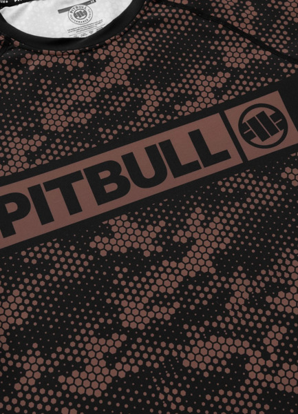 Rashguard longsleeve PIT BULL "HEX CAMO HILLTOP" - ciemny piaskowy