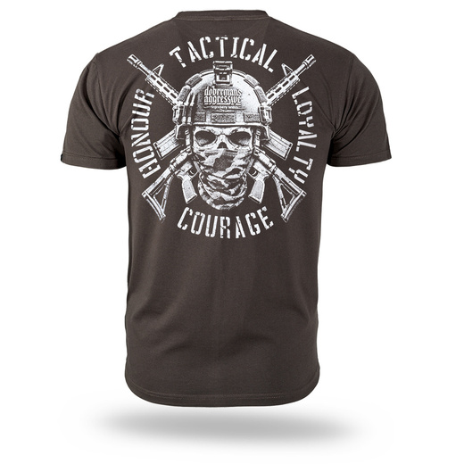 Koszulka T-shirt Dobermans Aggressive "COURAGE TS419" - brązowa