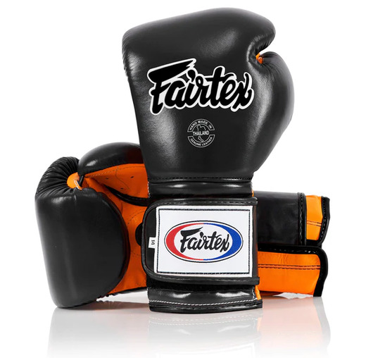 RĘKAWICE BOKSERSKIE FAIRTEX BGV9 (black/orange) "K"