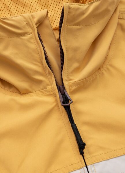 Kurtka przejściowa męska z kapturem PIT BULL "2 Color Longwood" - żółty/off-white/bordowy