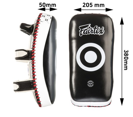  TARCZE TAJSKIE "PAO" FAIRTEX KPLC2 (black/white/red) "Standard" zakrzywiona - PARA - 2SZT "K"