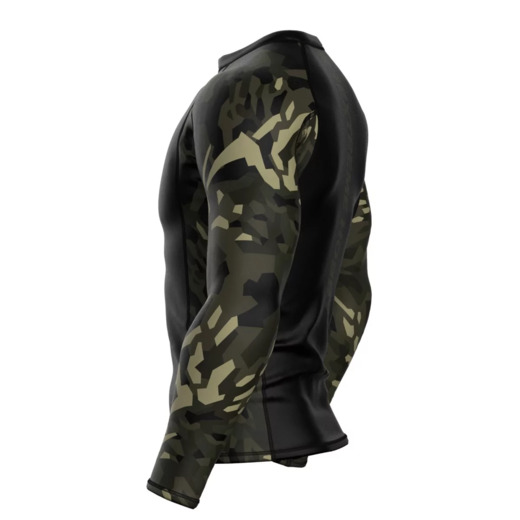  Extreme Hobby Men's Longsleeve Rashguard | JUNGLE PANTHER - Black