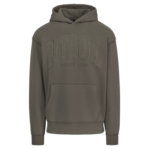 Bluza z kapturem PIT BULL Washed "ORLANDO" - oliwkowy