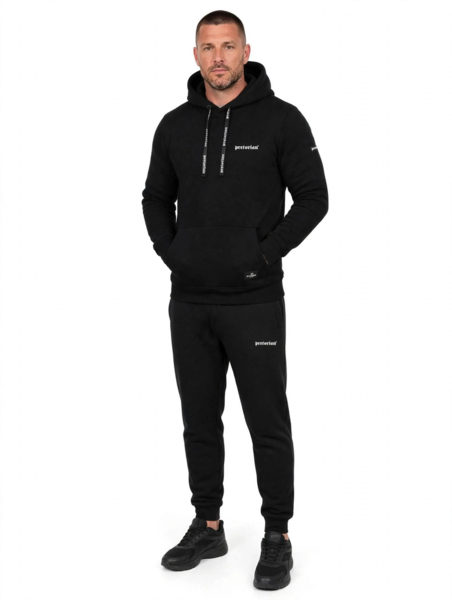 Pretorian "Logo 3D white" hoodie - black