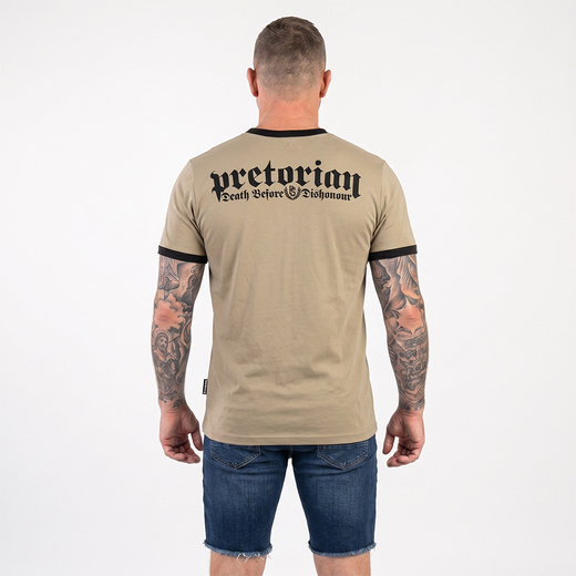 Pretorian Ringer "Honour" T-Shirt - Sand