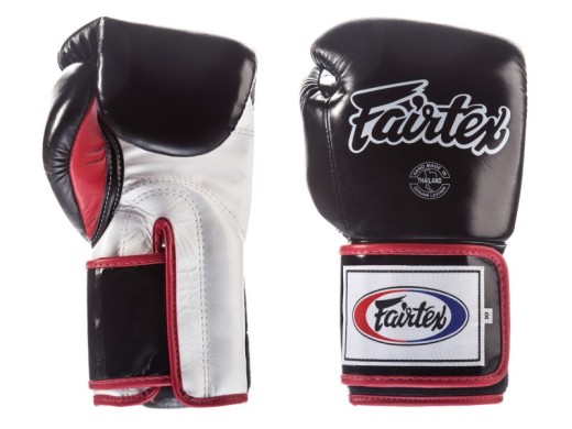 Boxing gloves FAIRTEX BGV5 (black / white / red) &quot;Super Sparring&quot;